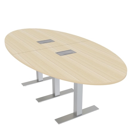 Skutchi Designs 45 in W, 96 in L, 29 in H, Engineered Wood Top, Brown HAR-OVL-46x93-T-ELEC-XD08